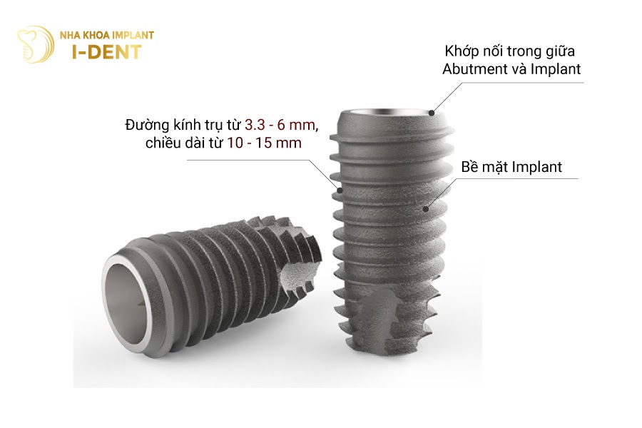 Cấu tạo của trụ Implant Dio Hàn Quốc