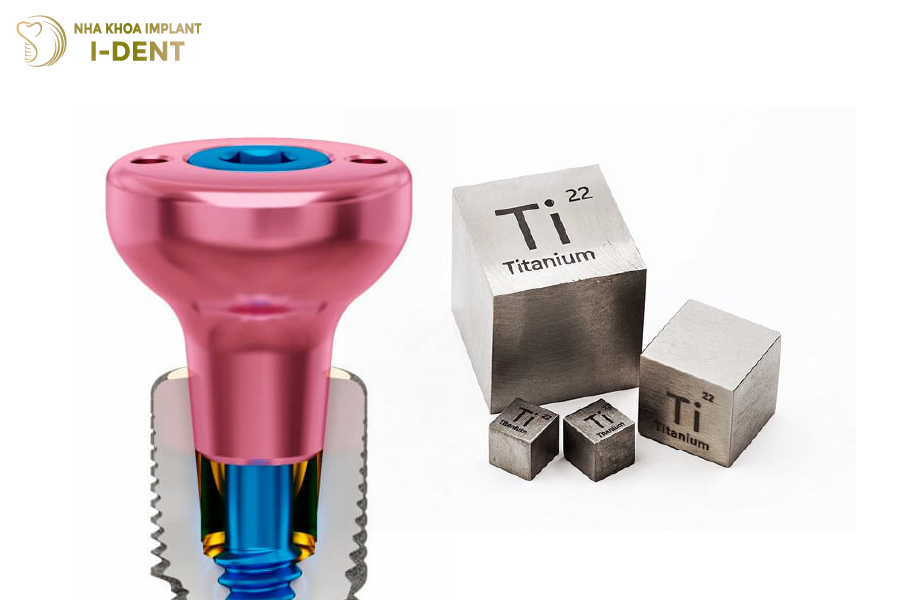 Healing Abutment chế tác từ Titanium, sứ hoặc kim loại quý