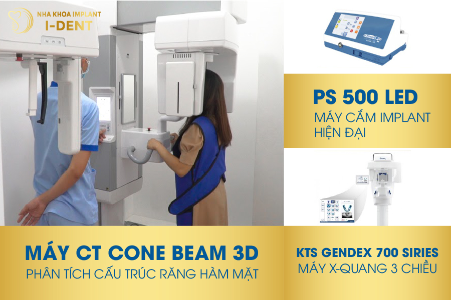 Trang thiết bị hiện đại sẽ hỗ trợ quá trình trồng răng Implant được an toàn