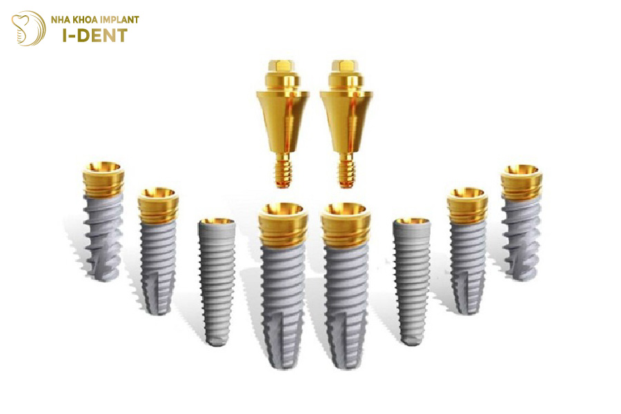 Trụ Implant Mỹ có kích cỡ trụ khác nhau