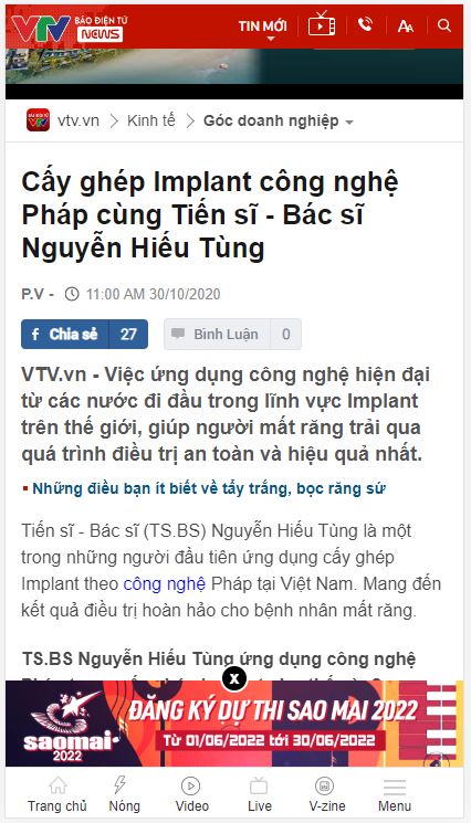 Báo chí nói về Nha Khoa I-DENT